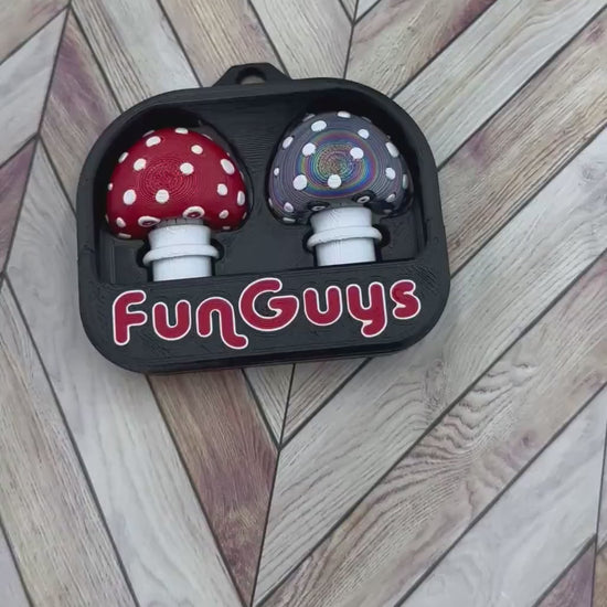 Colorful Fun Guys Mushroom Figures - Interactive Articulated Toy Set