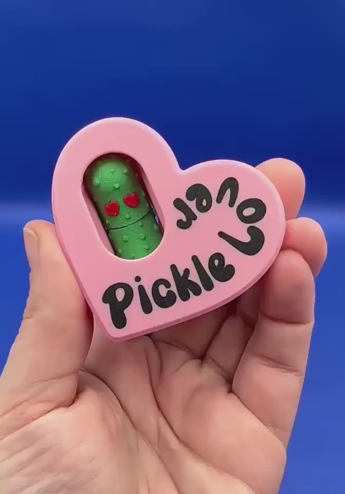 Pickle Lover Valentine Gift Set with Heart Shaped Box